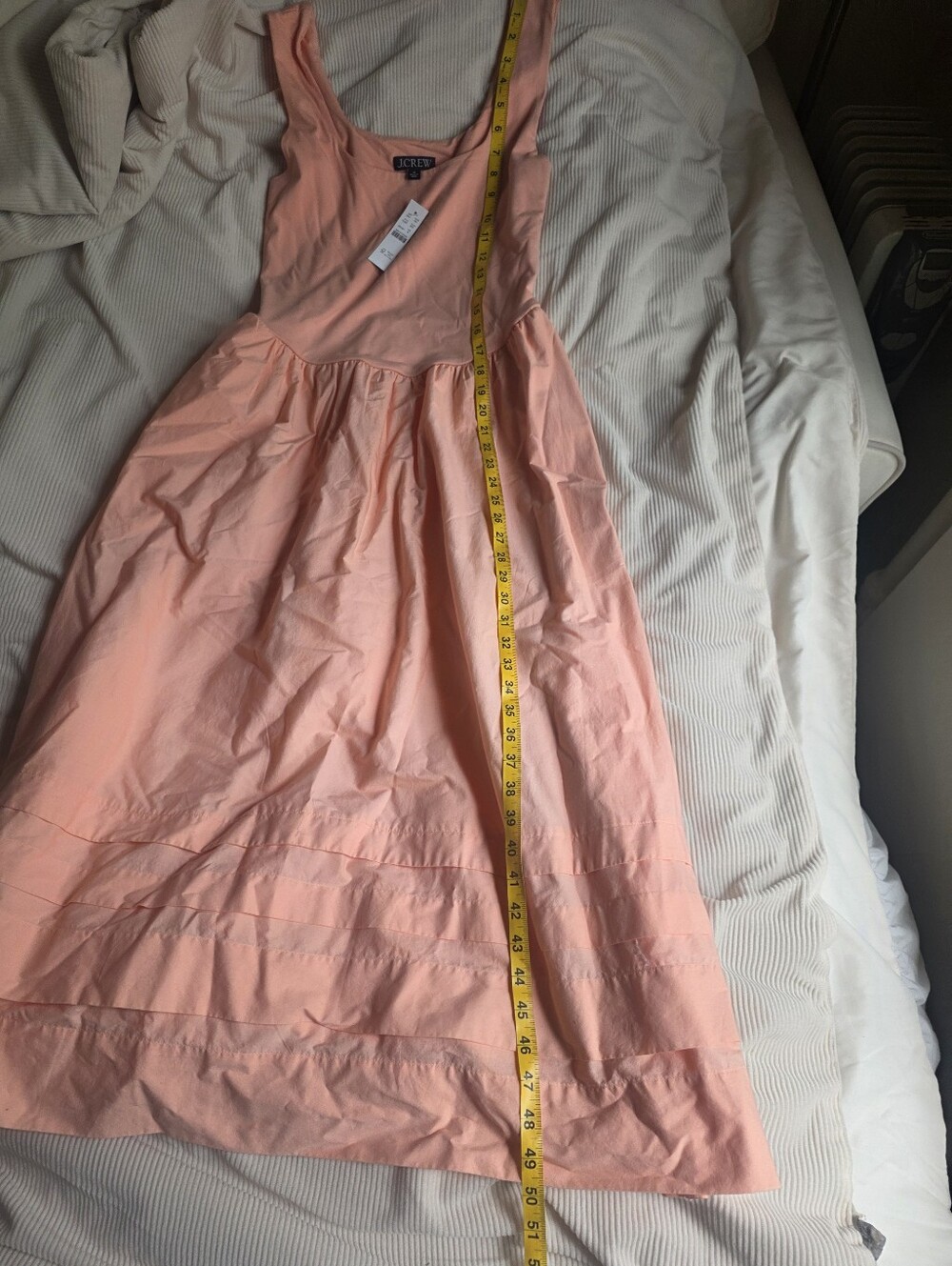 J.Crew Drop-waist Mixy Dress Peach SZ M nwt - Picture 13 of 13